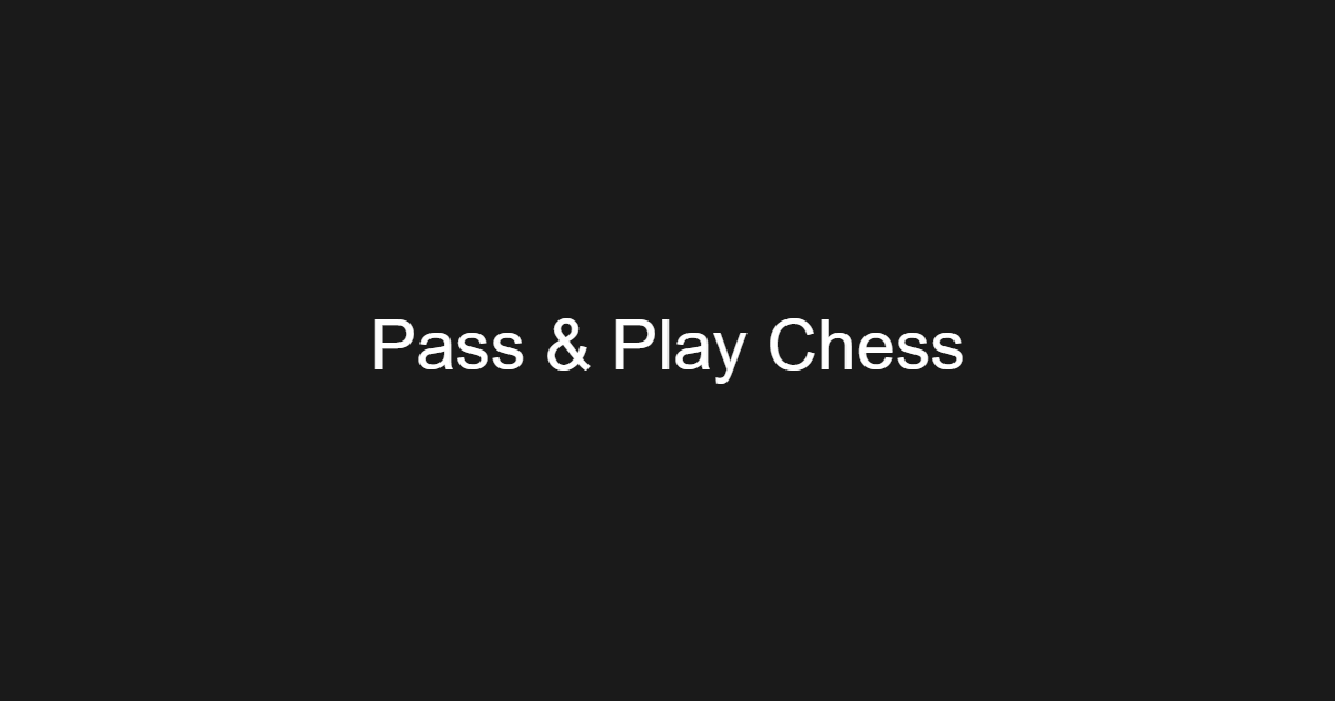 Chess Players - How Do You Rate My Offline Chess Website? logo